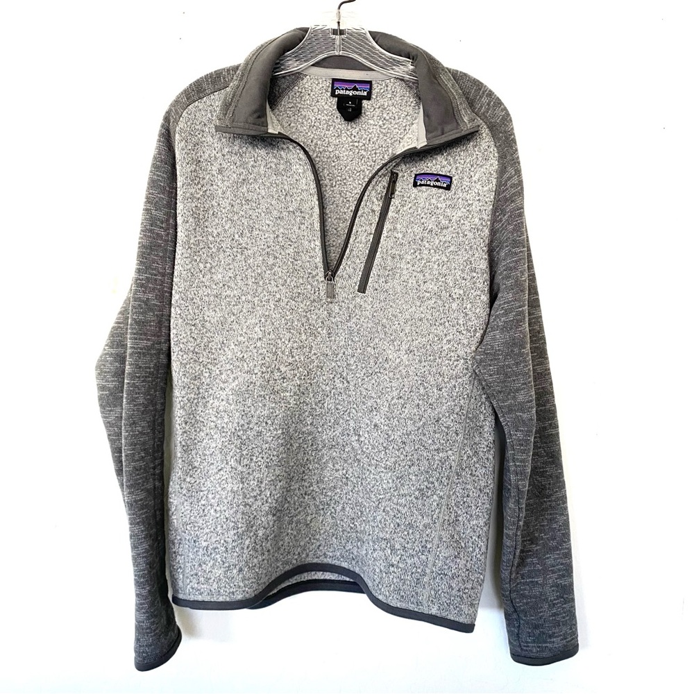 Patagonia fleece Better Sweater 1/4 quarter Zip two toned gray size small